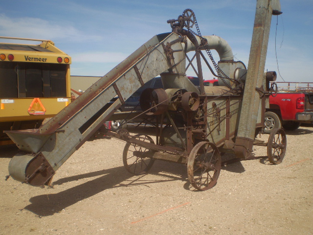 John Deere threshing machine
